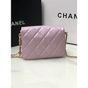 Chanel Classic Flap Mini Square Shoulder Bag Pink 19x13x6cm - 6