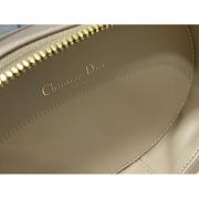 Dior CD Signature Oval Camera Bag Latte Calfskin Beige 18x11x6.5cm - 5