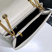 YSL Loulou Medium Bag Leather White Gold 30x22x10cm - 3