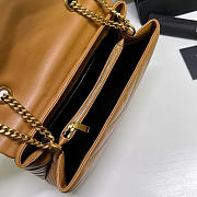 YSL Loulou Medium Bag Leather Brown Gold 30x22x10cm - 6