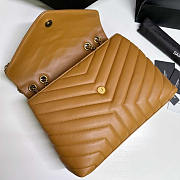 YSL Loulou Medium Bag Leather Brown Gold 30x22x10cm - 4