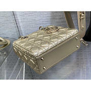 Dior Small Lady Gold Lambskin Iridescent and Metallic 20cm - 6