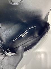 Prada Brushed Leather Mini Bag Shoulder Strap Black 18x12.5x2.5cm - 6