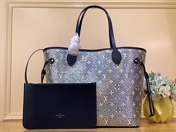 Louis Vuitton LV Neverfull MM Monoglam Coated Canvas 31 x 28 x 14 cm