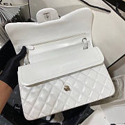 Chanel Flap Bag Jumbo Lambskin White Silver Hardware 30cm - 3