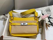 Hermes Mini Jypsiere Crossbody Bag Yellow Silver 23 x 17 x 9 cm - 1