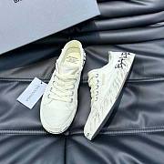 Balenciaga Paris Low Top Graffiti Sneaker in White - 3