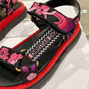 Dior D-wave Sandal Indy Pink Multicolor - 2