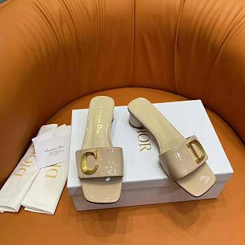 Dior C’est Dior Heeled Slide Nude Patent Calfskin 5cm