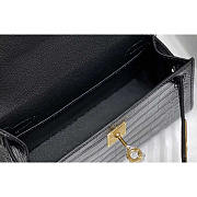 Hermes Black Shiny Alligator Mini Kelly 20 Gold Hardware 19cm - 4