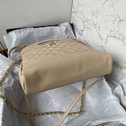 Chanel Vintage Shopping Bag Beige 22x23x5.5cm - 6