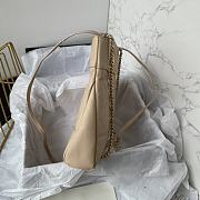 Chanel Vintage Shopping Bag Beige 22x23x5.5cm - 5