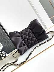 Chanel 23A Clutch Satin Bow Evening Bag Black 20x20x4cm - 4