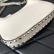 Valentino Small Rockstud Hobo Bag White 25x20x4cm - 6