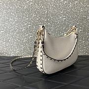 Valentino Small Rockstud Hobo Bag White 25x20x4cm - 2