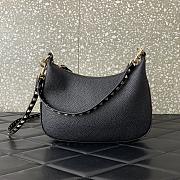 Valentino Small Rockstud Hobo Bag Black 25x20x4cm - 3