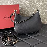 Valentino Small Rockstud Hobo Bag Black 25x20x4cm - 2