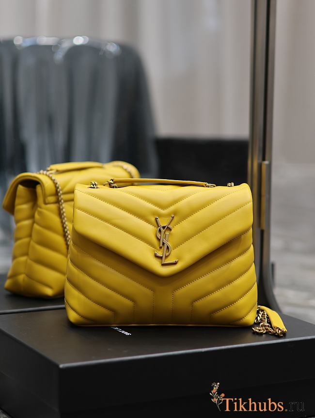 YSL Loulou Small Yellow Bag 25x17x9cm - 1