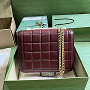 Gucci Deco Small Shoulder Bag Dark Red 25x19.5x8cm - 6