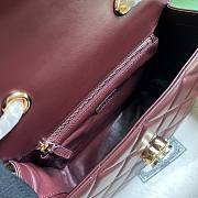 Gucci Deco Small Shoulder Bag Dark Red 25x19.5x8cm - 3