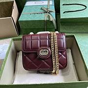 Gucci Deco Mini Shoulder Bag Dark Red 18x14.5x8cm - 1