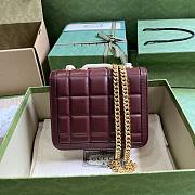 Gucci Deco Mini Shoulder Bag Dark Red 18x14.5x8cm - 3