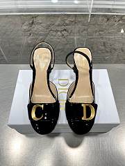 Dior C'est Slingback Pump Black Patent Calfskin 8cm - 1