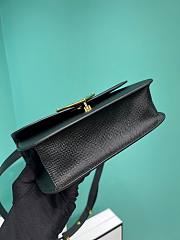 Prada Emblème Saffiano Shoulder Bag Black 22x15x6cm - 4