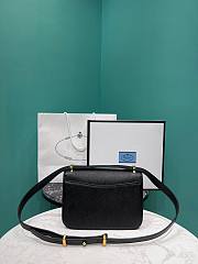 Prada Emblème Saffiano Shoulder Bag Black 22x15x6cm - 5