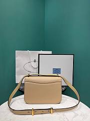 Prada Emblème Saffiano Shoulder Bag Beige 22x15x6cm - 3