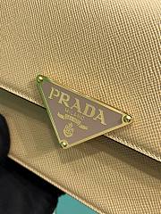 Prada Emblème Saffiano Shoulder Bag Beige 22x15x6cm - 6