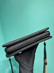 Prada Leather Shoulder Bag Black 23x13.5x5cm - 4