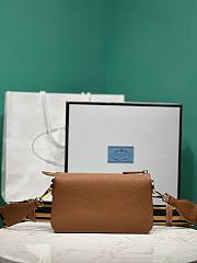 Prada Leather Shoulder Bag Caramel 23x13.5x5cm - 4