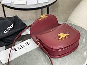 Celine Teen Besace Triomphe In Red 18.5x16x6cm - 6