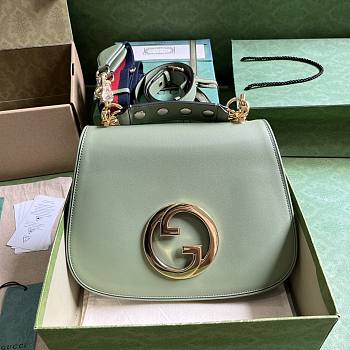 Gucci Blondie Medium Top Handle Bag Green 29x22x7cm