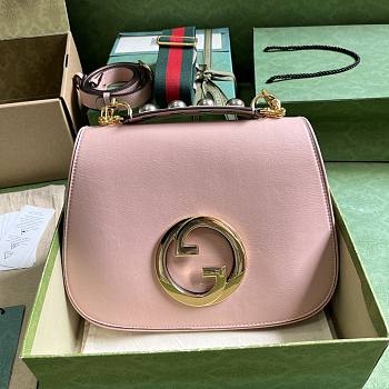 Gucci Blondie Medium Top Handle Bag Pink 29x22x7cm