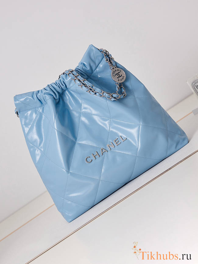 Chanel 22 Handbag Blue 38x42x8cm - 1