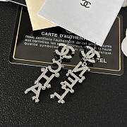 Chanel 23P Stars Logo Pendant Earrings - 2