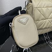 Prada Padded Re-Nylon Shoulder Bag Beige 24x17.5x8.5cm - 5