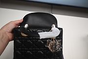 Dior Small Lady Silver Black Bag 20cm - 2