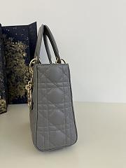 Dior Small Lady Bag Grey 20cm - 4