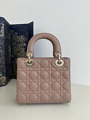 Dior Small Lady Bag Rose 20cm - 5