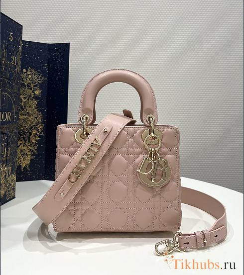 Dior Small Lady Bag Light Pink 20cm - 1