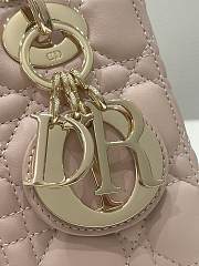 Dior Small Lady Bag Light Pink 20cm - 5