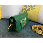 Valentino Loco Small Chain Shoulder Bag Green 20x11x5cm - 6