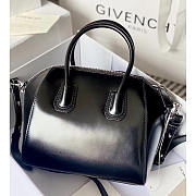 Givenchy Antigona Tote Glazed Mini Silver Metal Black 23x27x13cm - 4