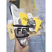 Fendi Sign Canvas Sandals Black - 4