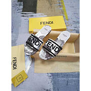 Fendi Sign Canvas Sandals Black - 2