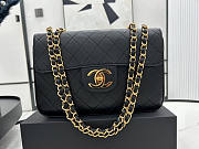 Chanel Flap Bag Black Gold 30x21x8cm - 3