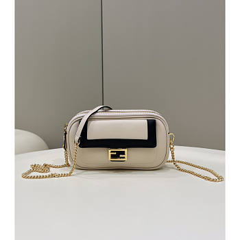 Fendi Easy Baguette White Bag 19x11x5cm